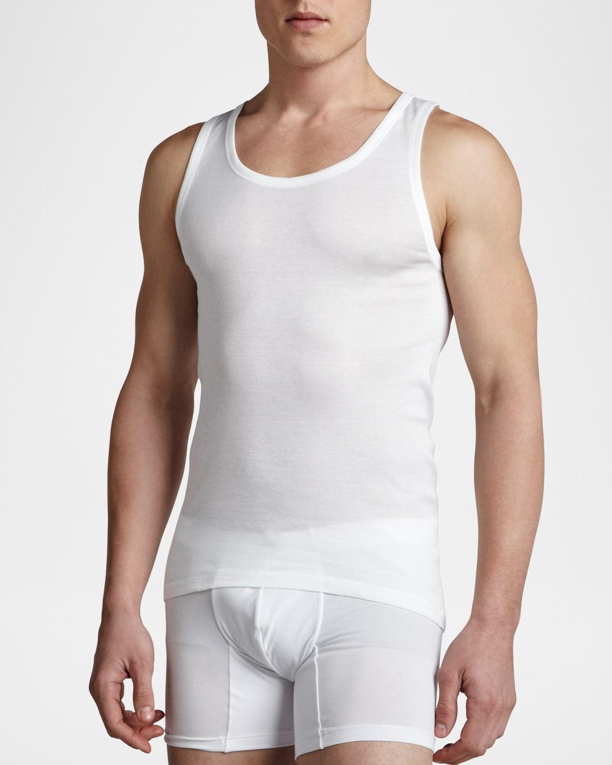 Cotton Pure Tank Top, White Product Image