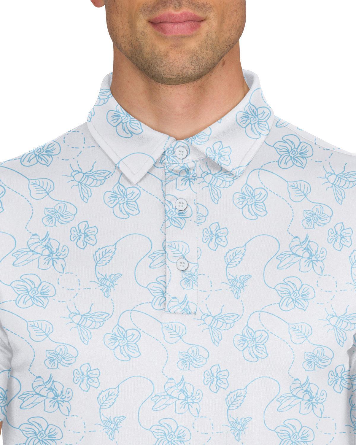 Three Sixty Six Men’s Print Golf Polos Product Image