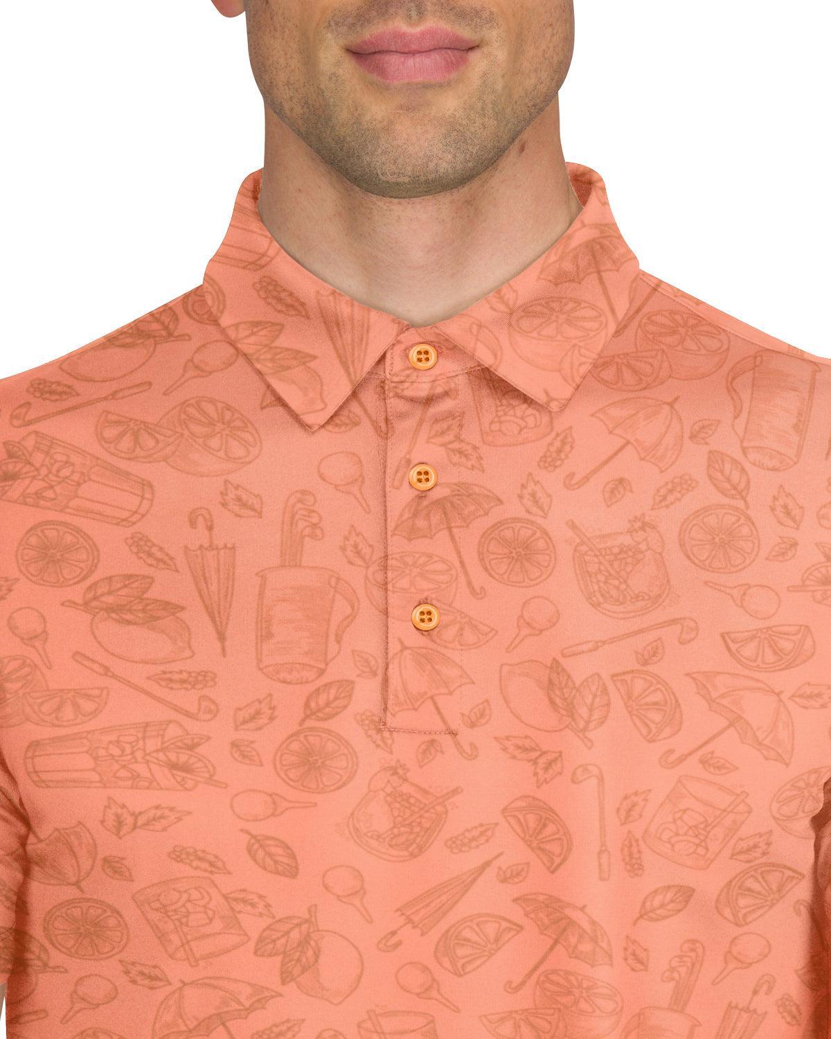 Three Sixty Six Men’s Print Golf Polos Male Product Image
