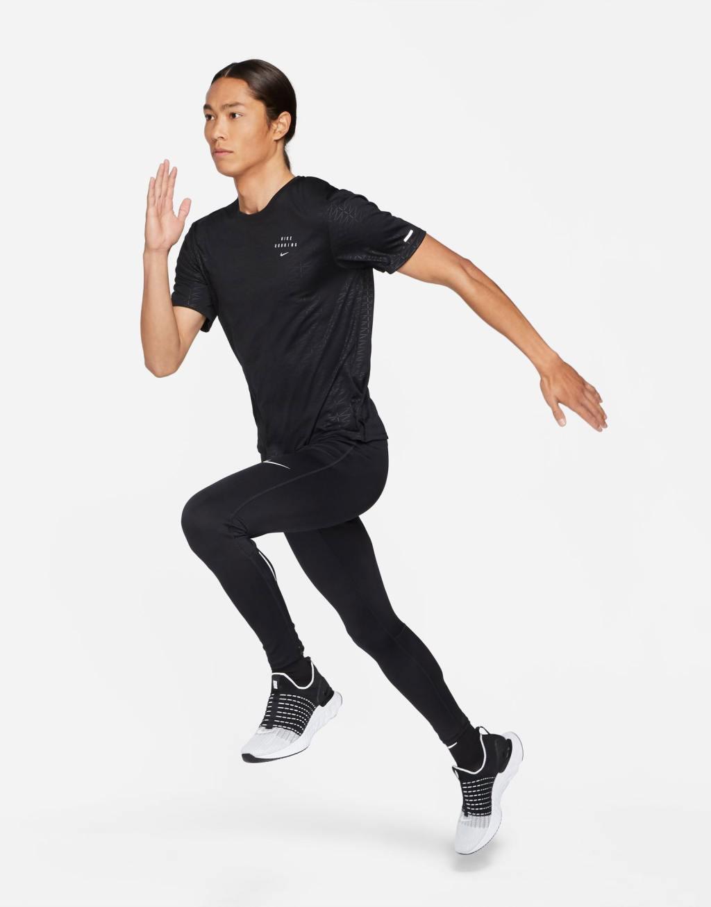 Nike Running DRI-FIT Challenger tights in black Product Image