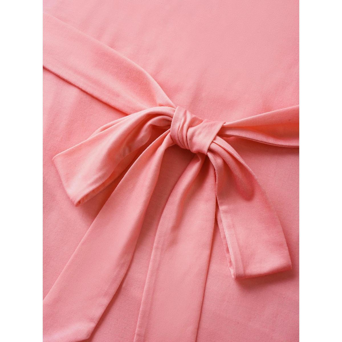 Plus Size Round Neck Ombre Belted Tank Dress Pink Women Casual Belted Round Neck Sleeveless Curvy BloomChic 18-20/2X Product Image