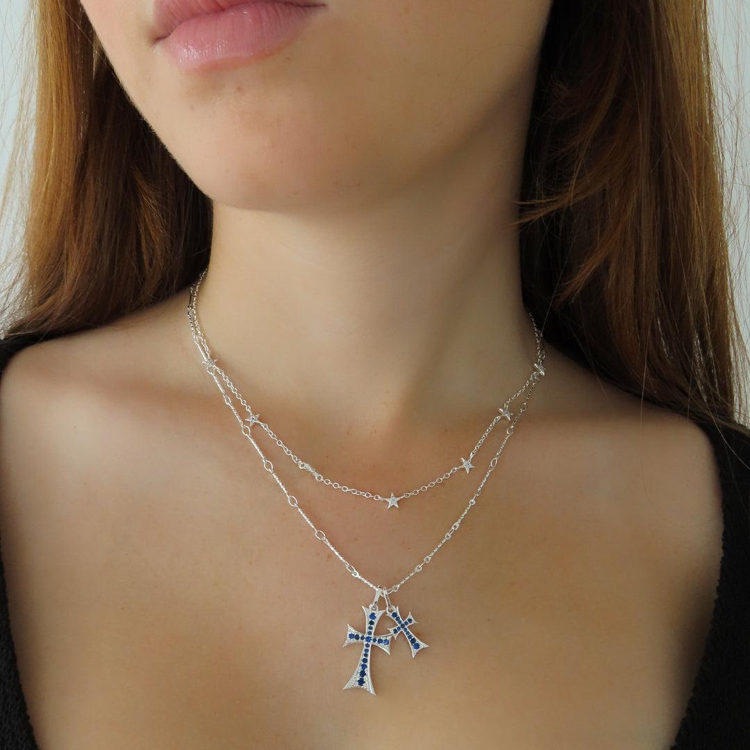 Double Cross Me Necklace Product Image