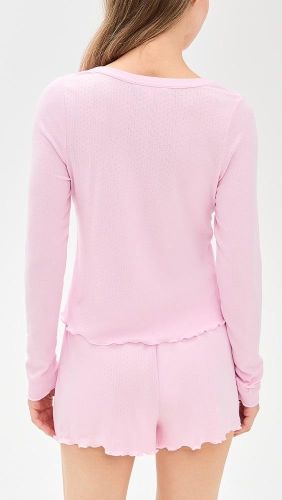 Honeydew Intimates Blissful Long Sleeve Shortie Set | Shopbop Product Image