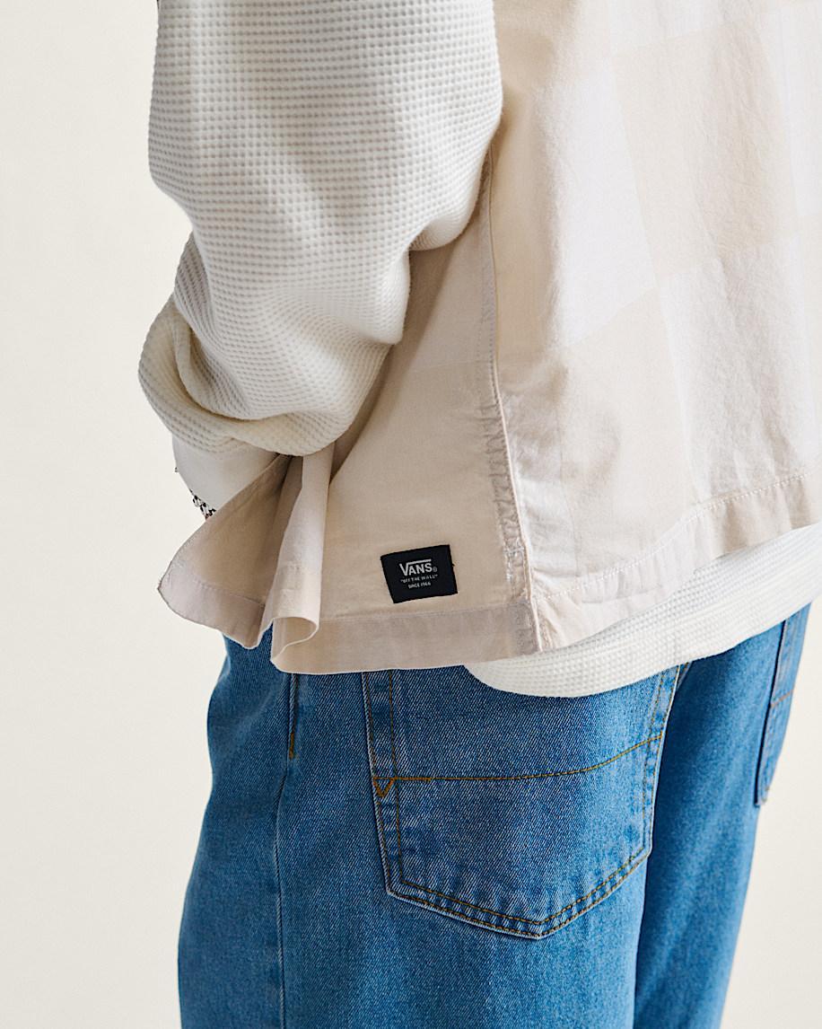 Kessler Checkerboard Woven Shirt in White| Vans US Product Image