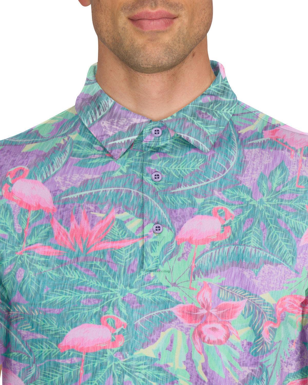 Three Sixty Six Men’s Print Golf Polos Male Product Image