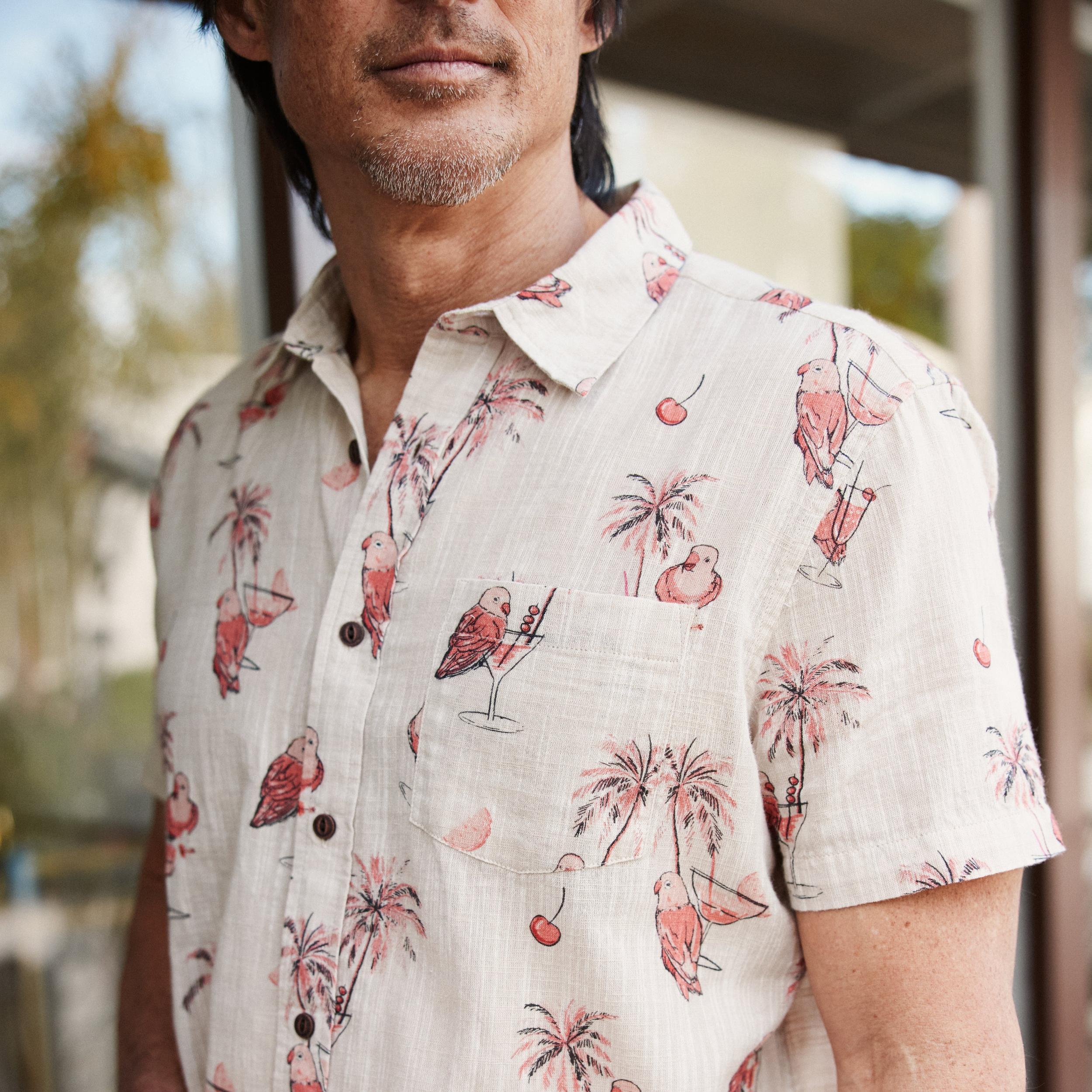 Madras Loose Weave Printed Shirt - Drunken Parrot Product Image
