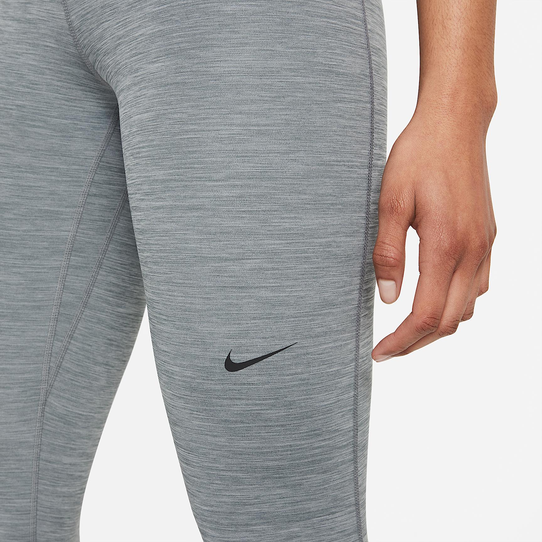 Nike Pro Women's Mid-Rise Crop Mesh-Panel Leggings Product Image