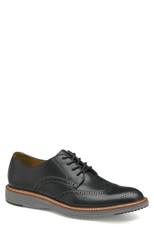 Johnston  Murphy Mens Upton Leather Wingtip Brogue Detail Oxfords Product Image