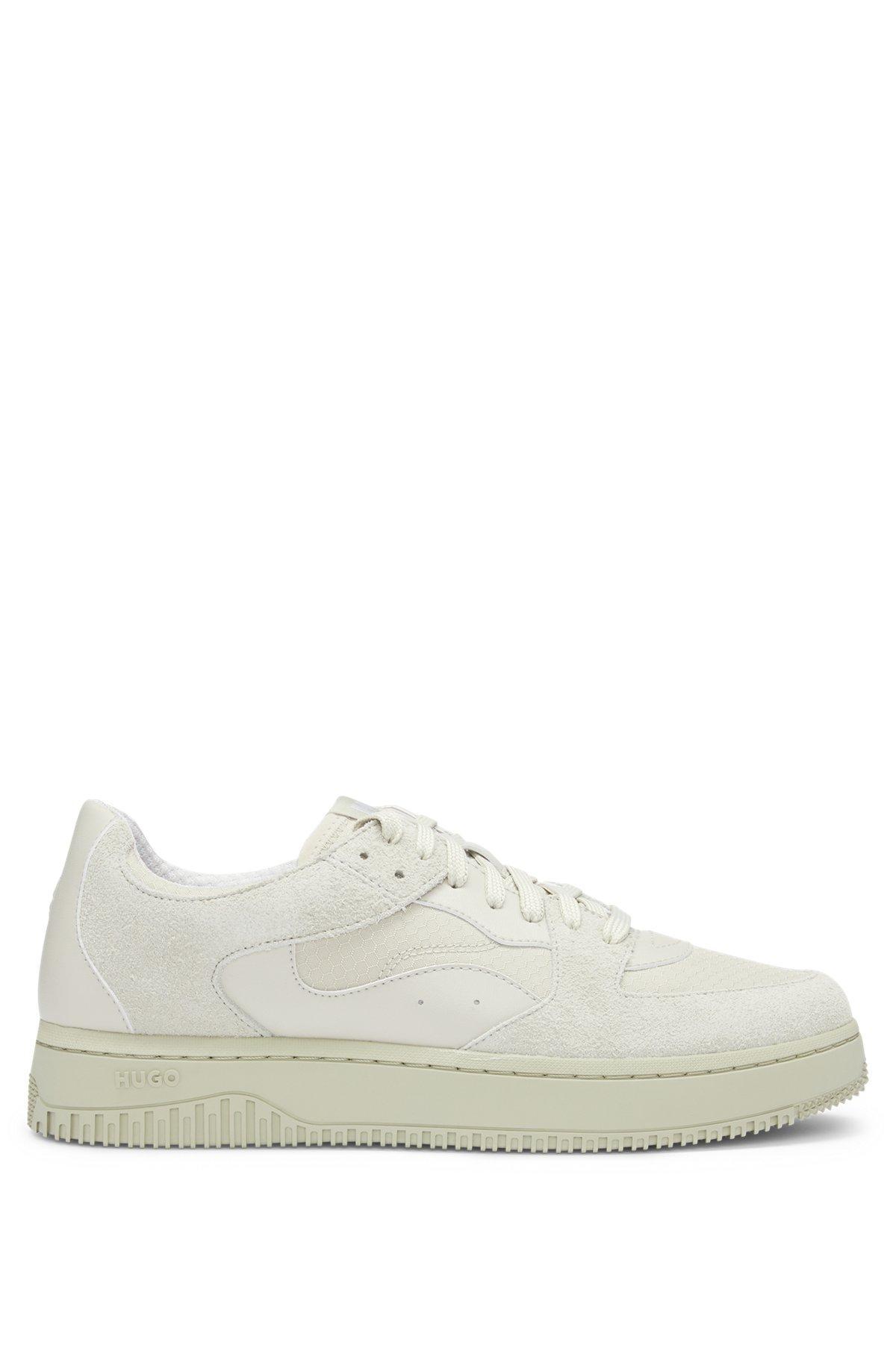 Mixed-material trainers with suede and honeycomb ripstop Product Image
