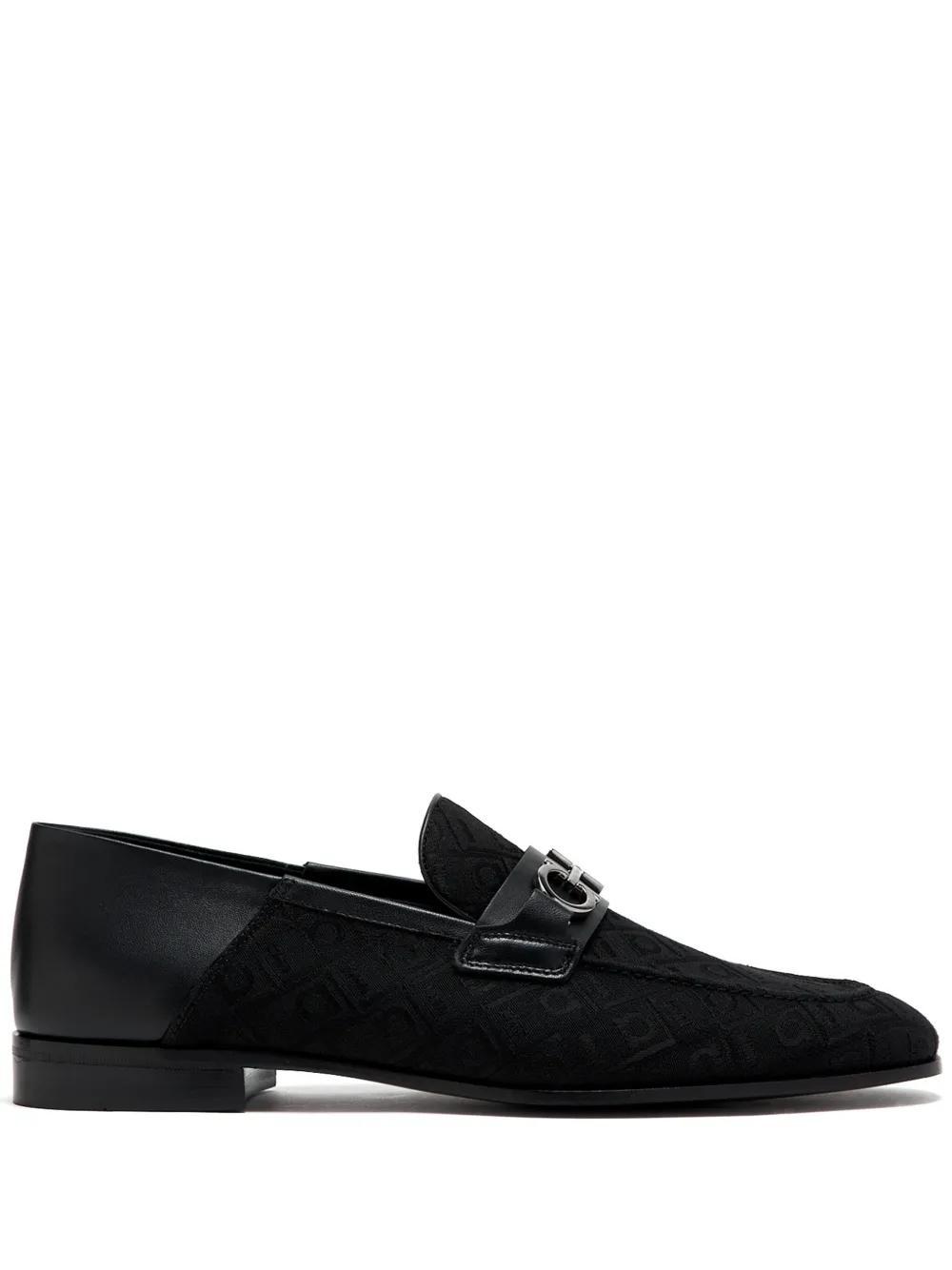 FERRAGAMO Leather Loafers In Black Product Image