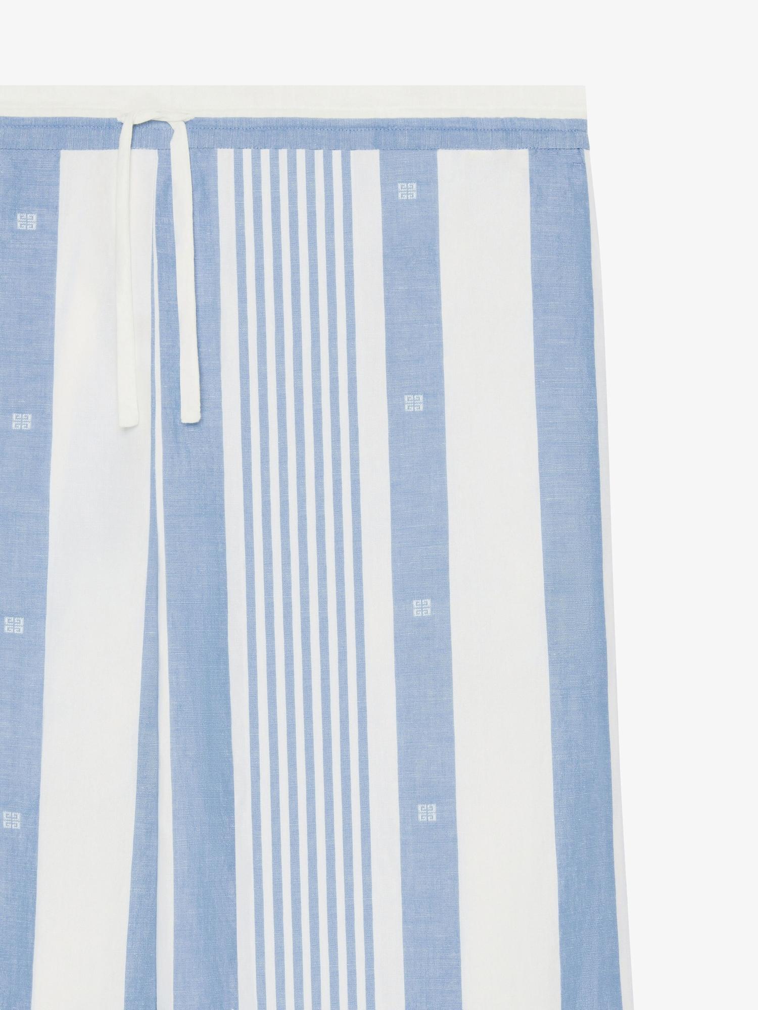 Pants in cotton and linen with 4G stripes Product Image