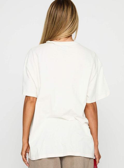 West Coast Style Oversized Tee White Product Image