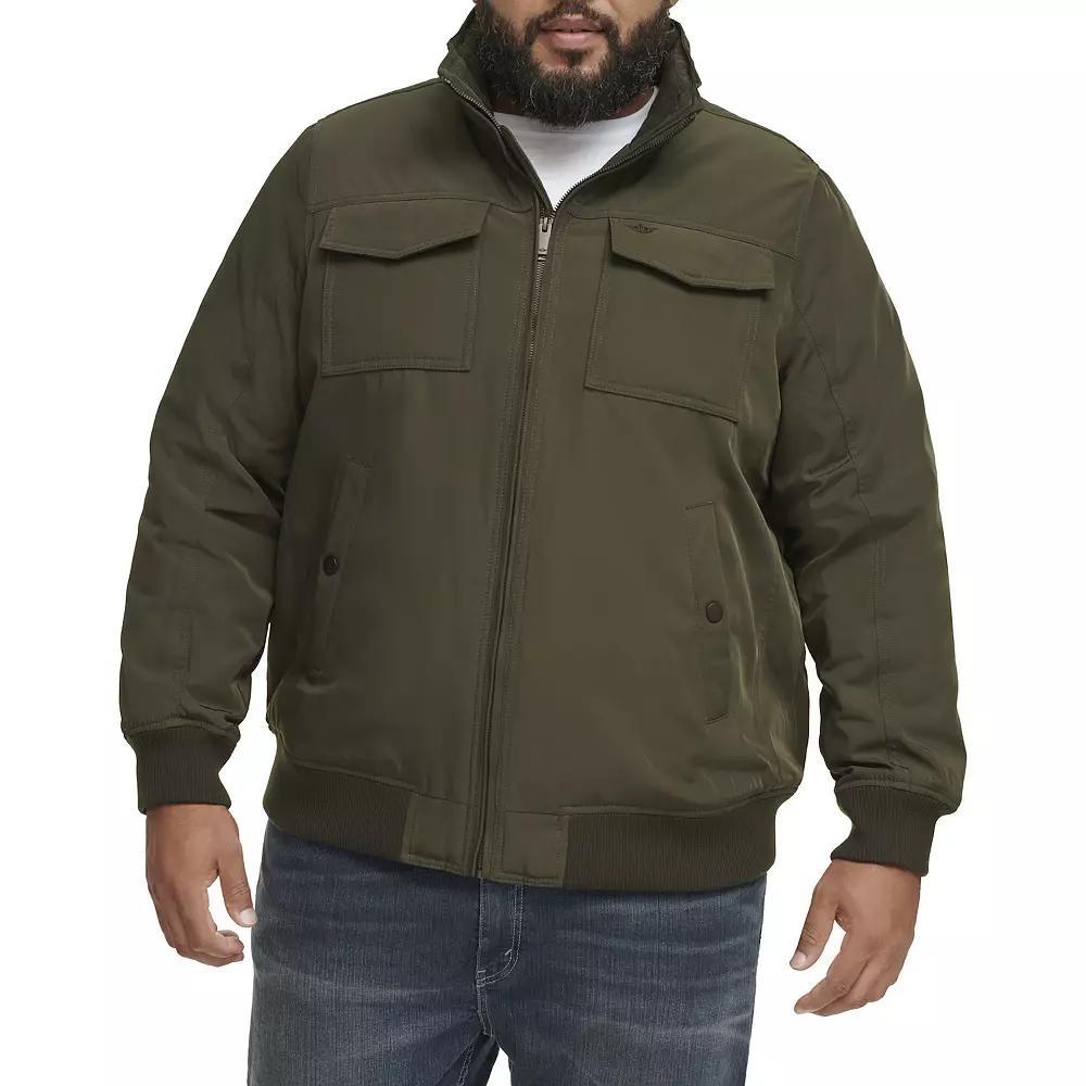 Big & Tall Dockers® Polytwill 2 Pocket Bomber Jacket, Men's, Size: Large Tall, Green Product Image