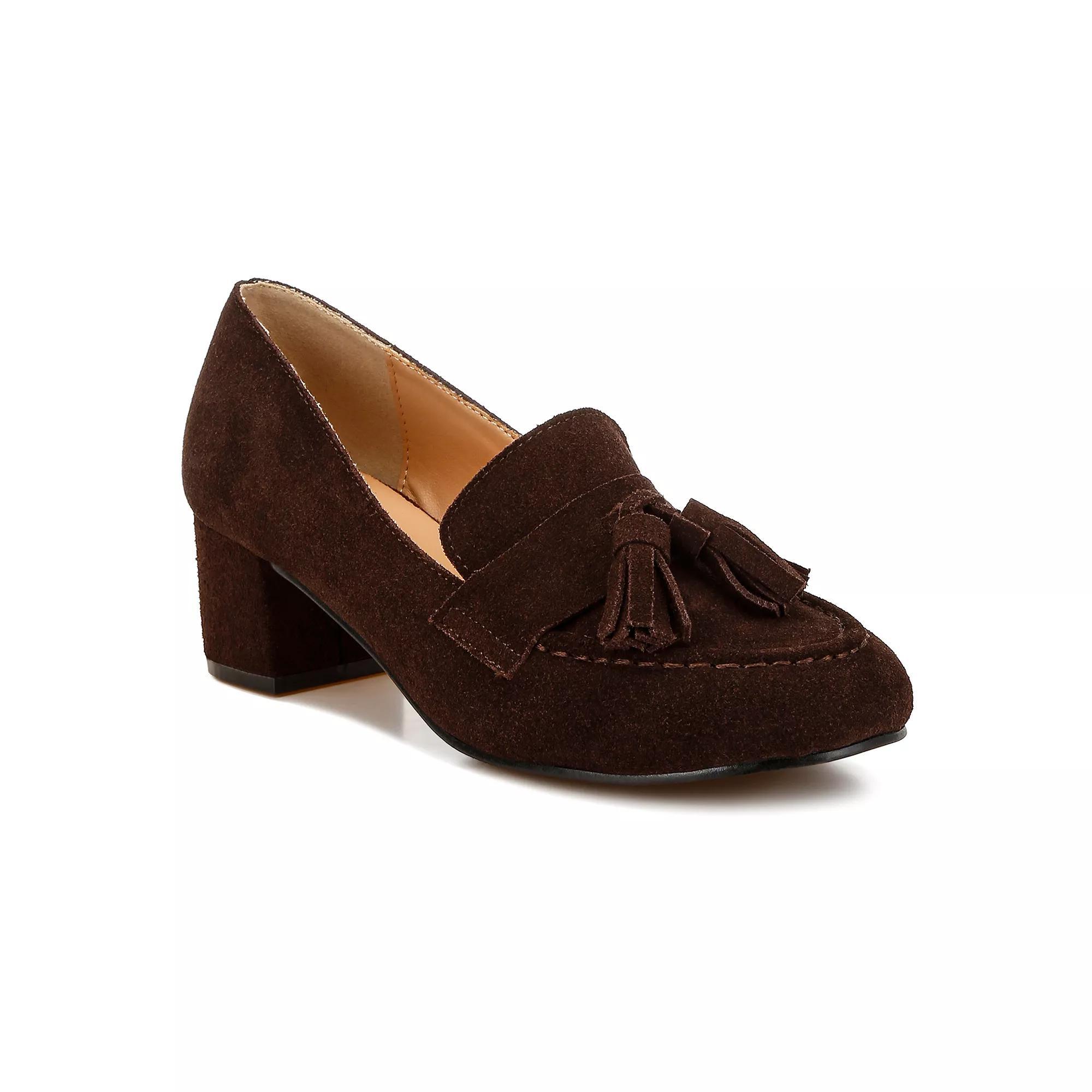 Rag & Co Aloha Women's Suede Loafers, Size: 10, Brown Product Image