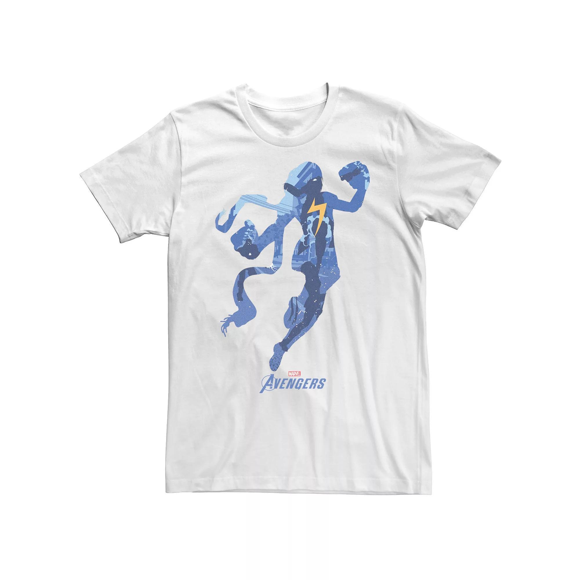 Men's Marvel Avengers Ms Marvel Silhouette Fill Tee, Size: XXL, White Product Image
