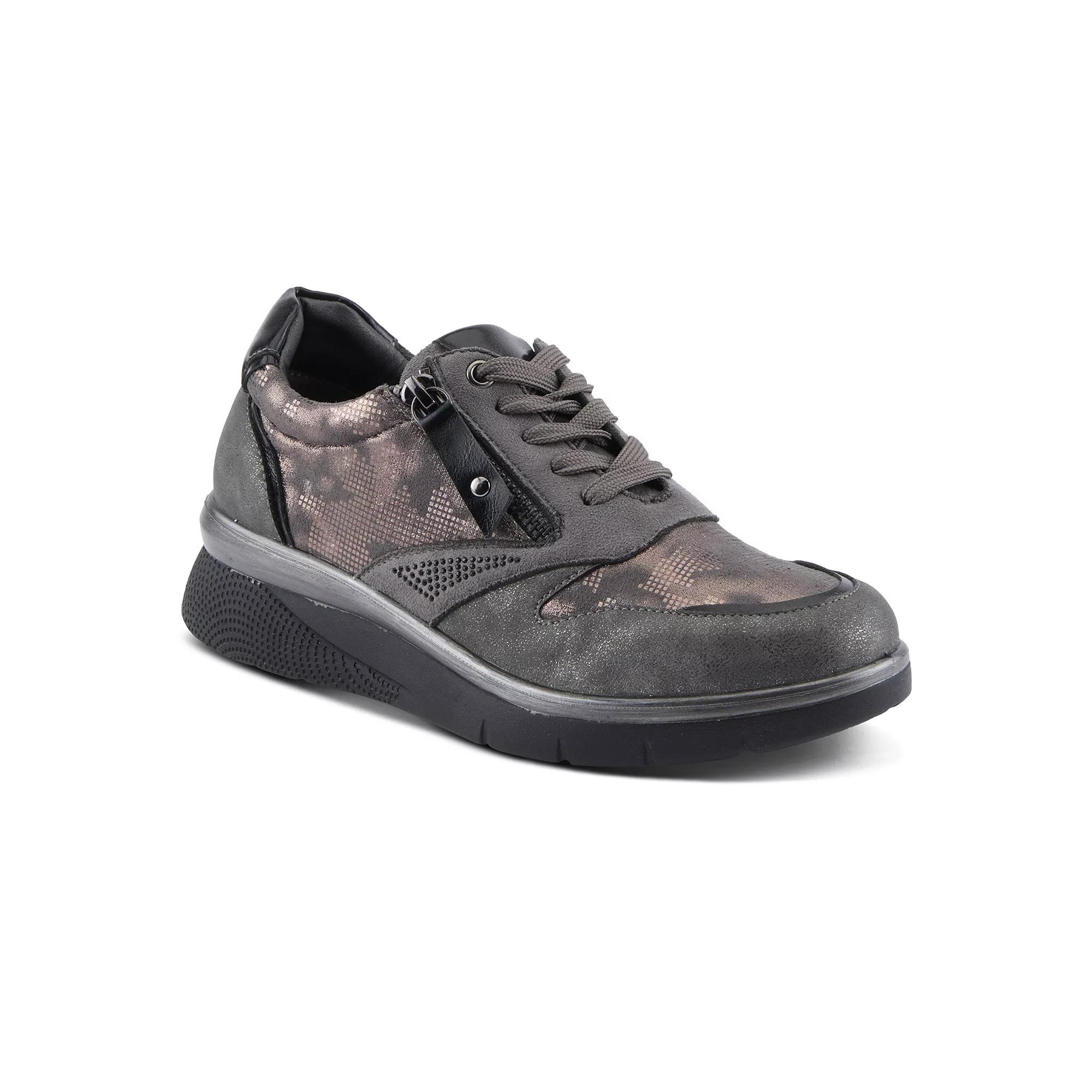 Flexus by Spring Step Wyclef Womens Platform Sneakers Silver Product Image