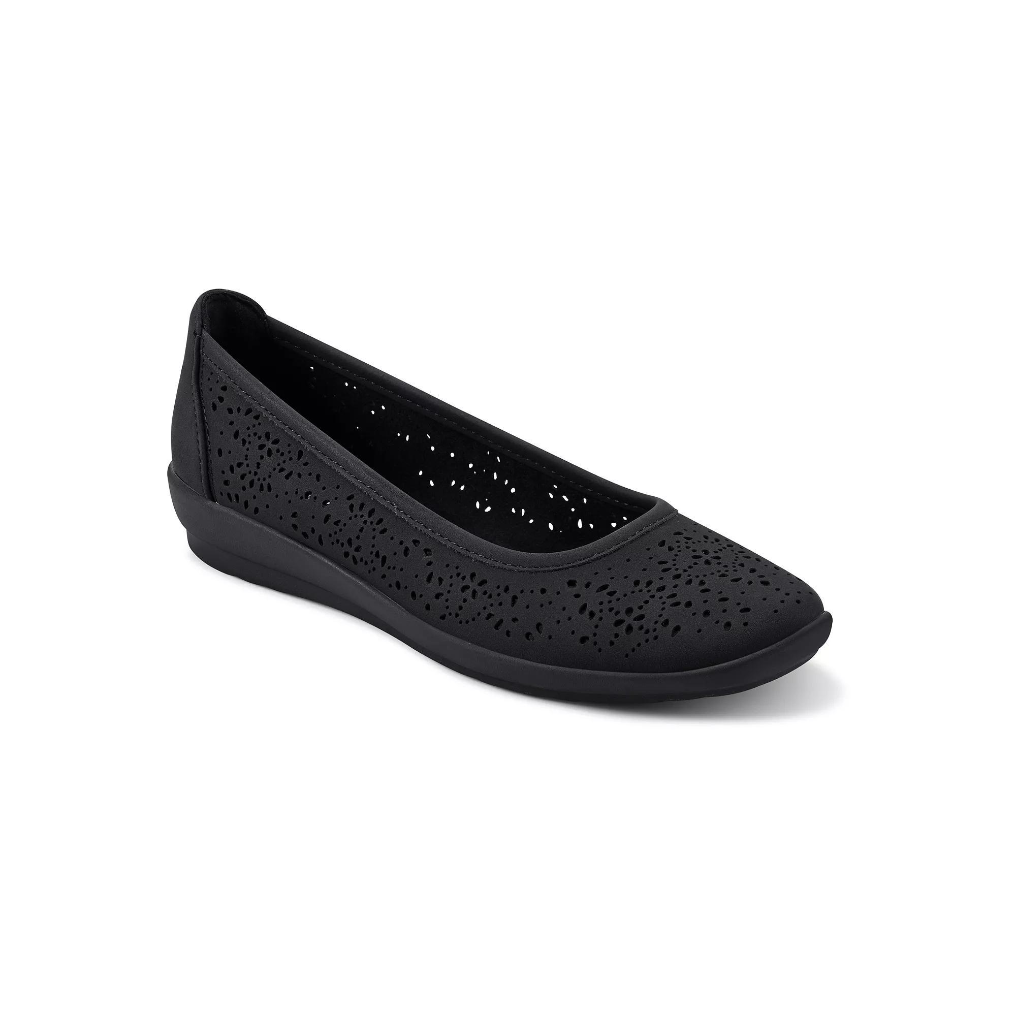 Easy Spirit Alessia Womens Perforated Demi Wedge Flats Blue Product Image
