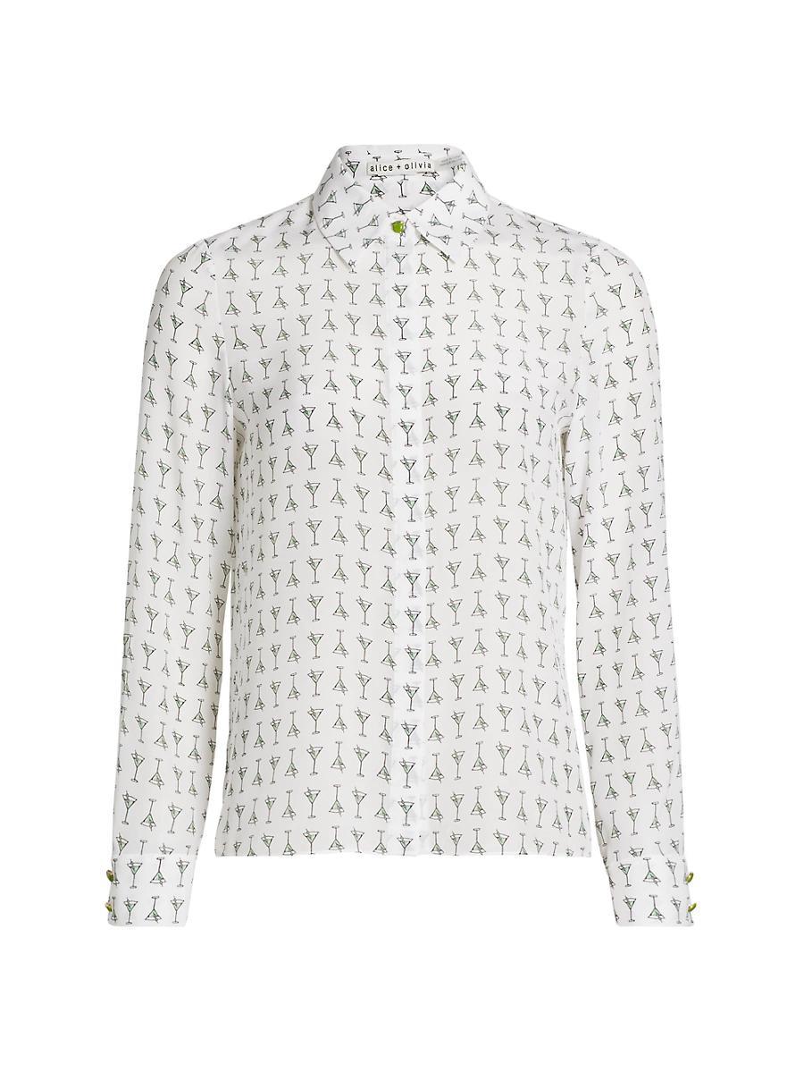 Womens Willa Martini Button-Front Top Product Image
