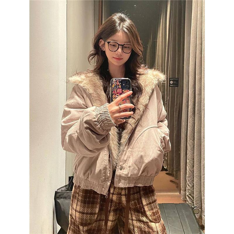 Fleece Lined Zip-Up Parka Product Image