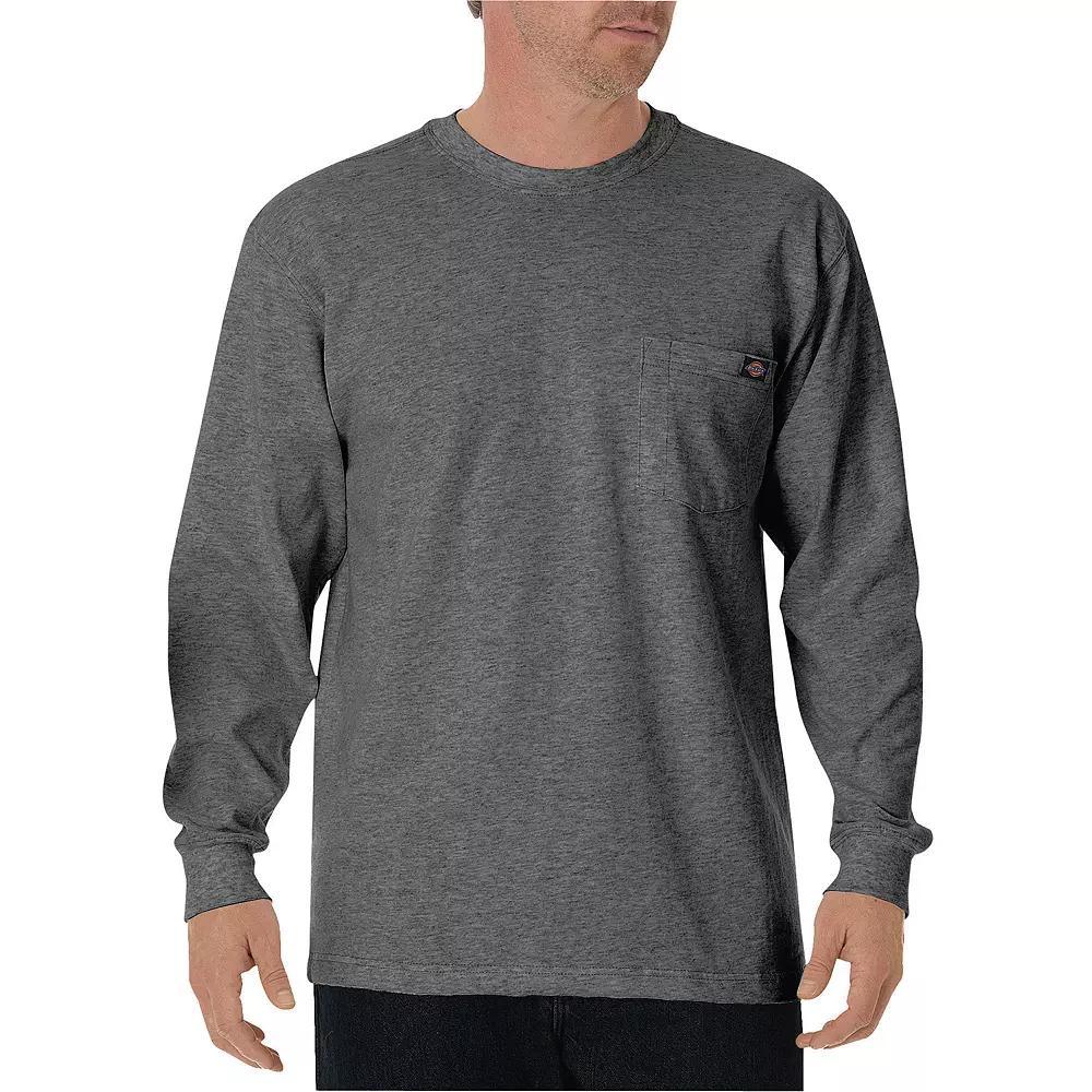 Men's Dickies Heavyweight Crewneck Long Sleeve Tee, Size: XL, Gray Product Image