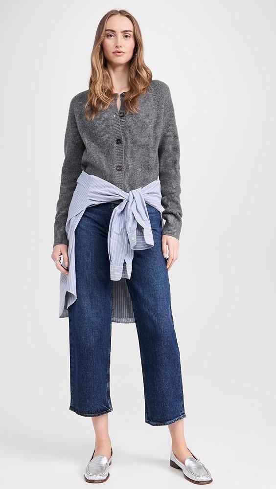 White + Warren Cashmere Waffle Cardigan | Shopbop Product Image