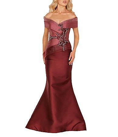 Terani Couture Beaded Off-the Product Image
