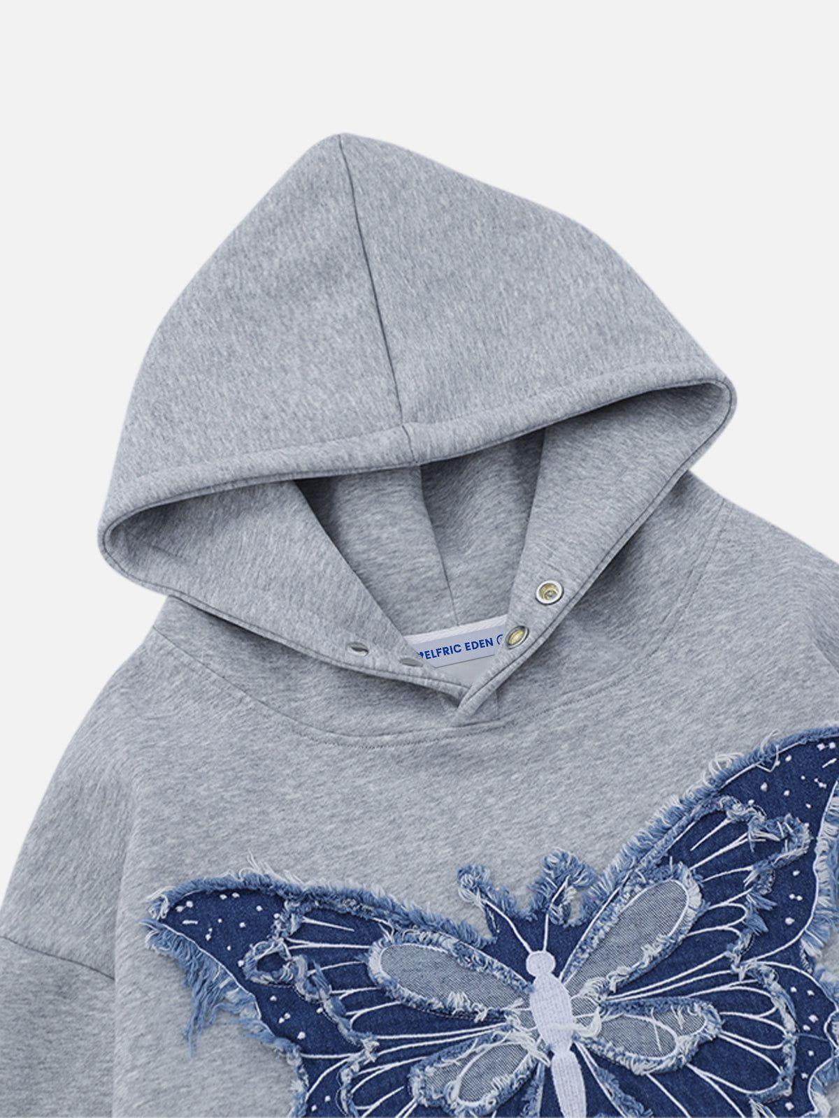 Aelfric Eden Denim Butterfly Hoodie Product Image