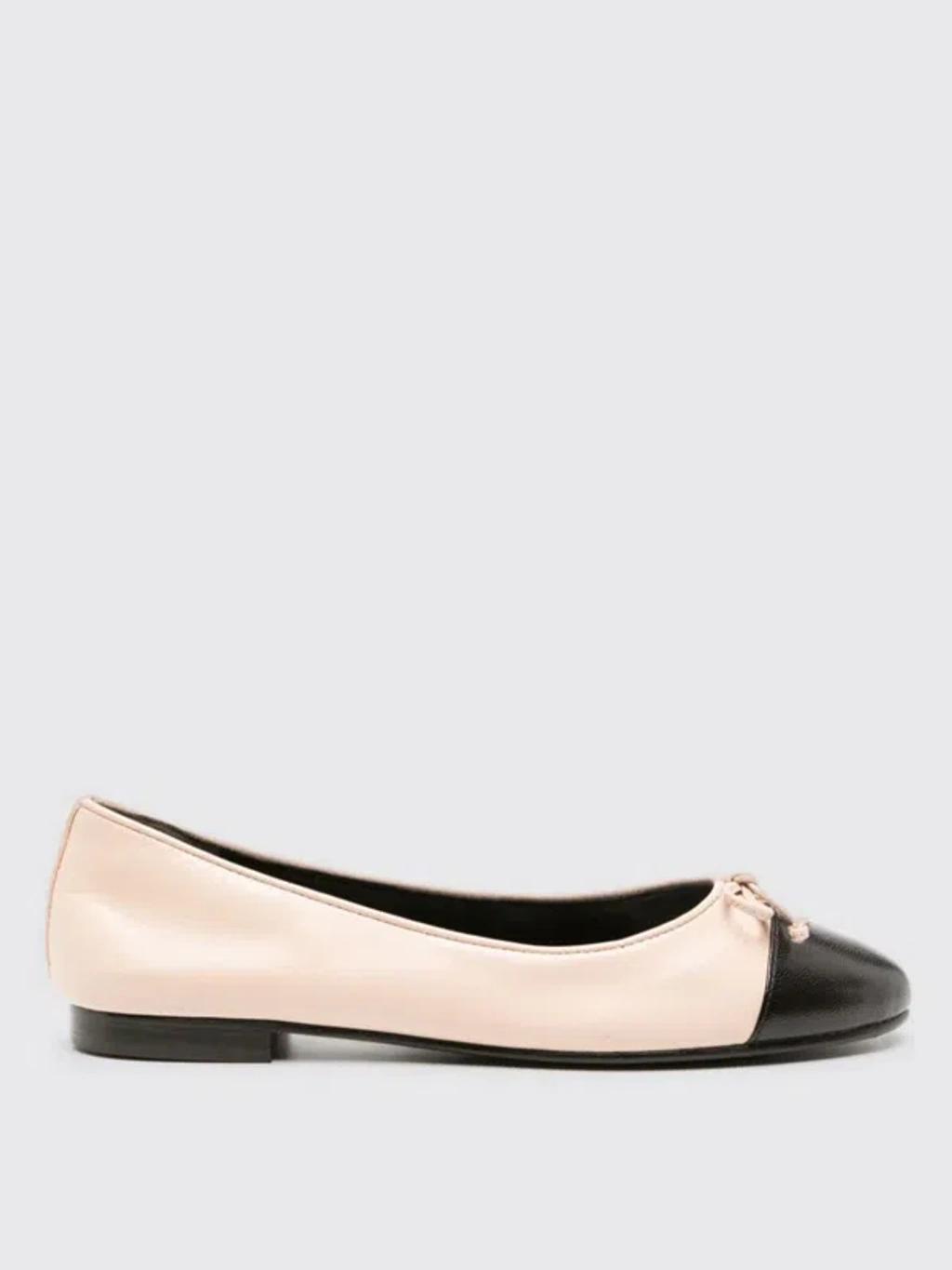 TORY BURCH 5mm Cap-toe Leather Ballet In Pink Product Image
