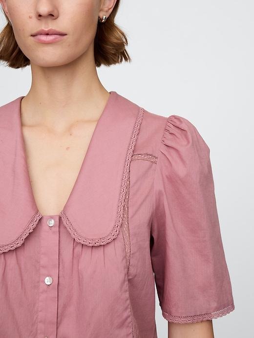 Lace Peter Pan Collar Top Product Image
