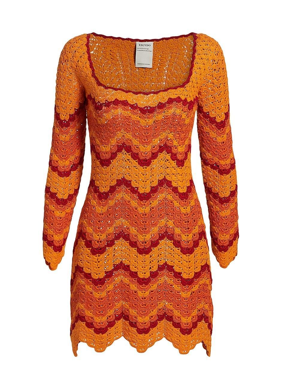 Womens Sumac Crochet Chevron Minidress Product Image