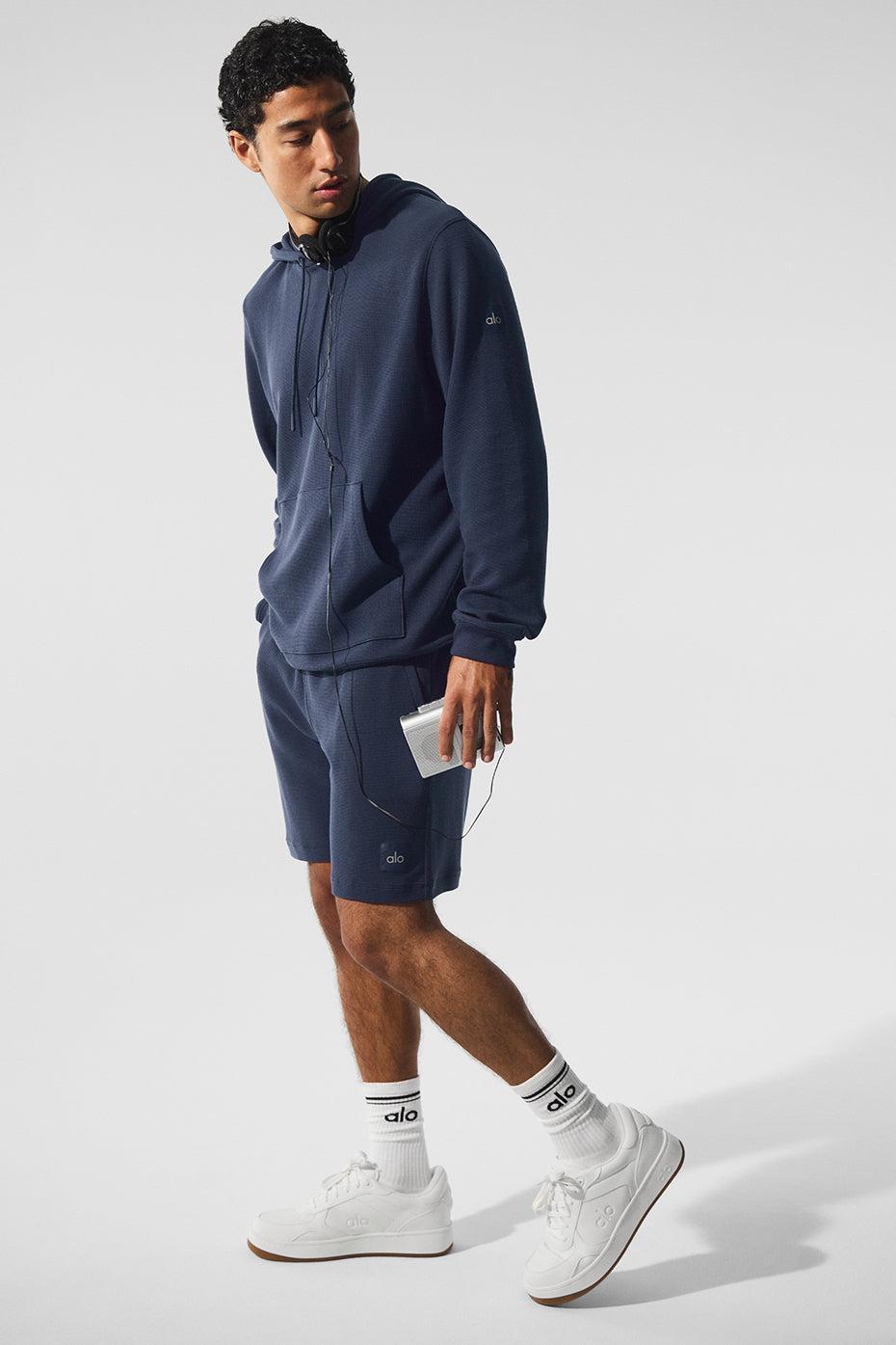 Micro Waffle Fast Break Hoodie - Navy Product Image