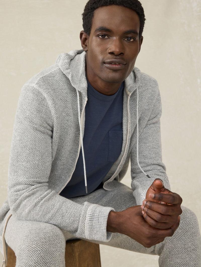 Whitewater Full Zip Hoodie - Grey Shell Loop Product Image