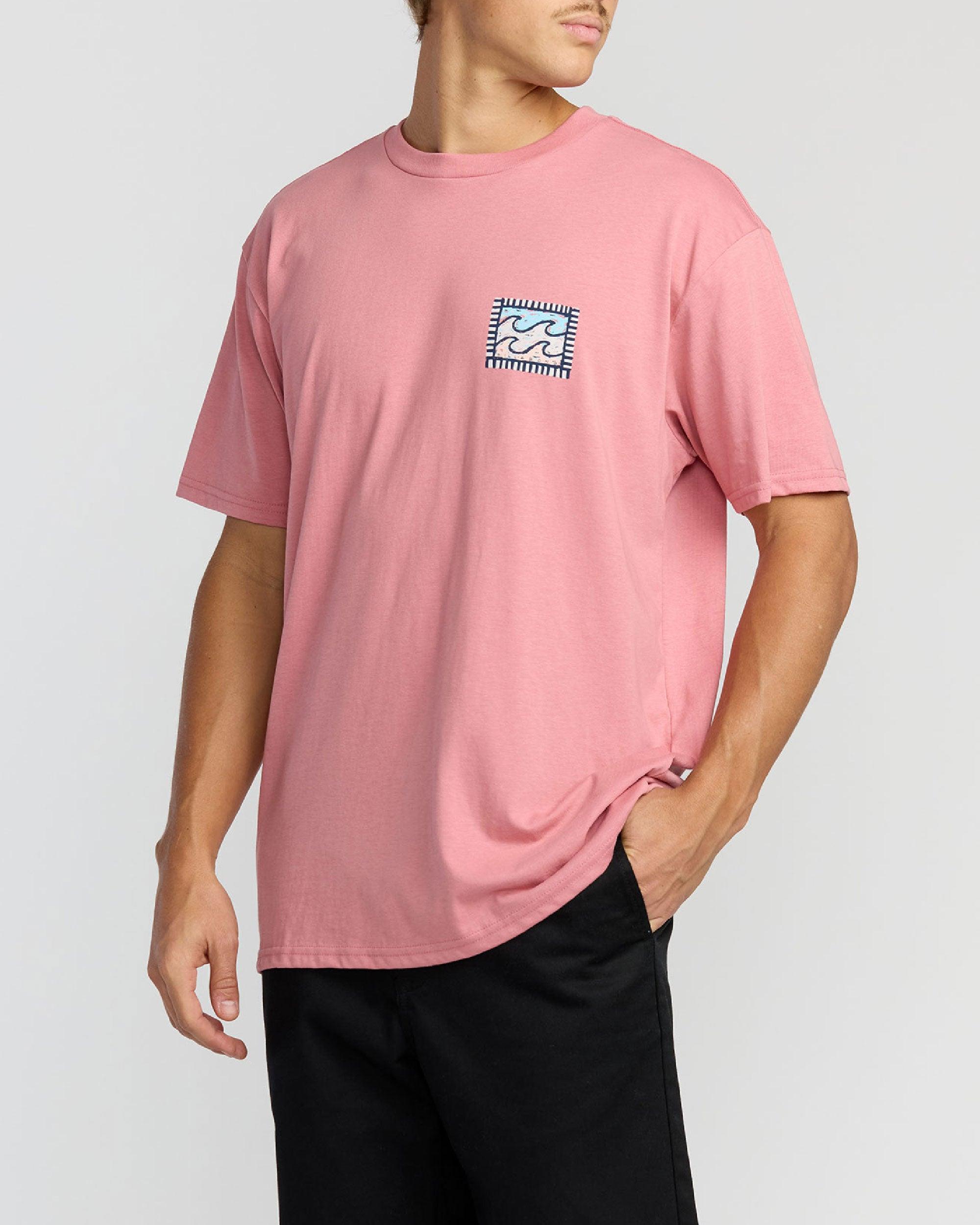 Crayon Wave T-Shirt - Dusty Pink Male Product Image