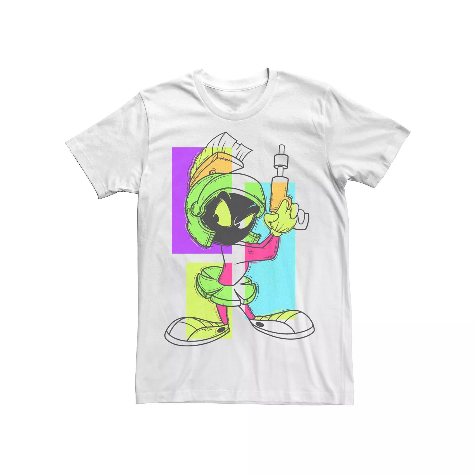 Men's Looney Tunes Marvin The Martian Pop Art Tee, Size: Small, White Product Image