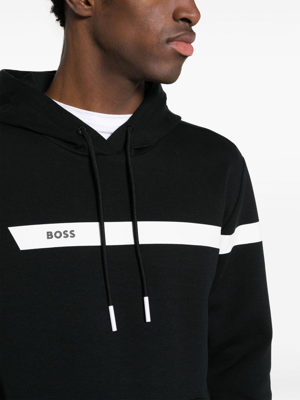 logo-print cotton blend hoodie Product Image