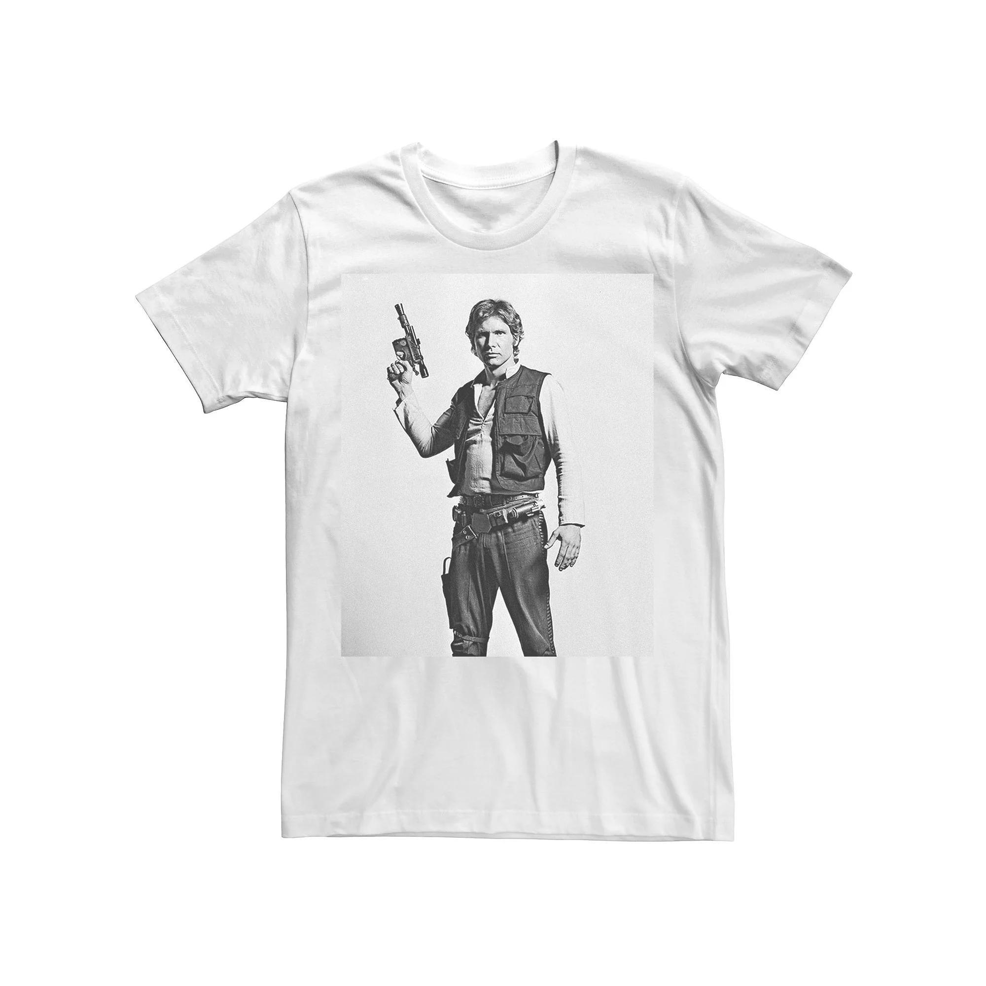 Men's Star Wars Han Solo Black And White Portrait Tee, Size: XXL Product Image