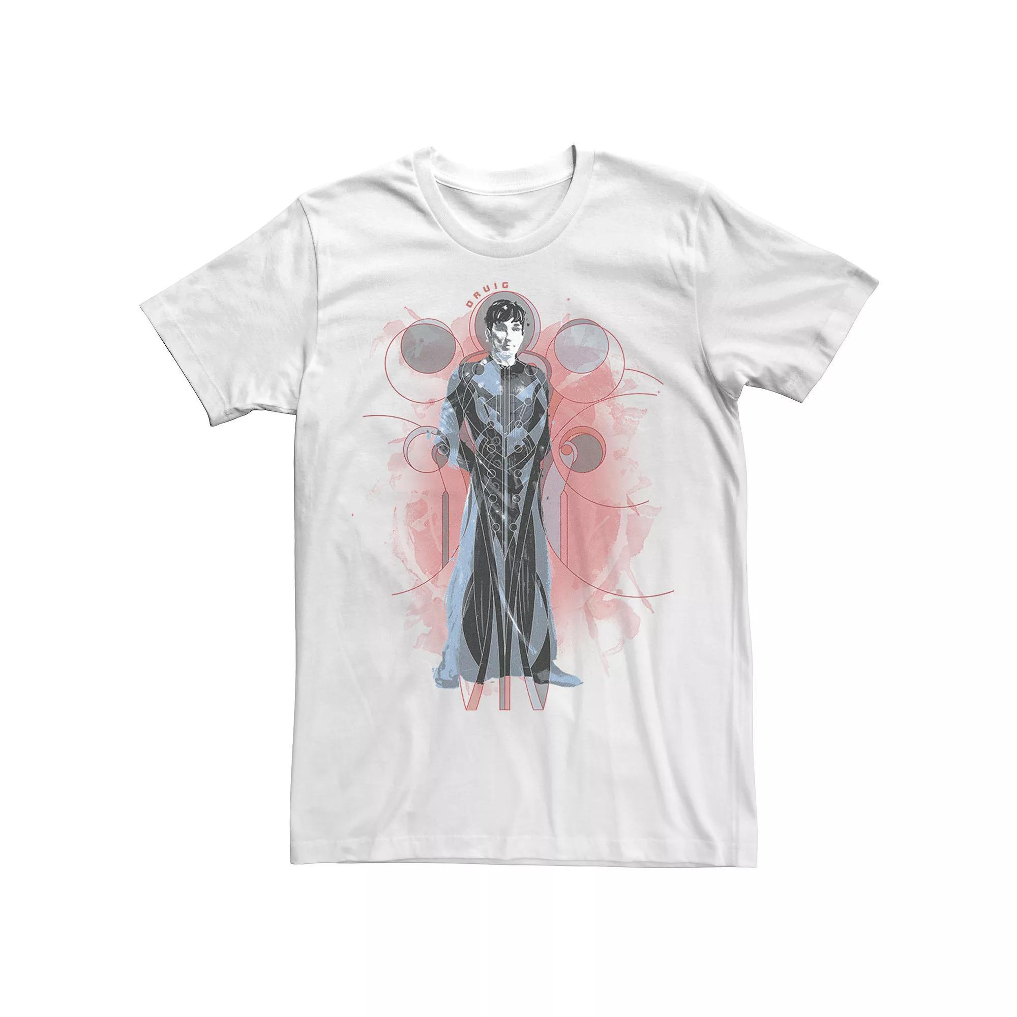 Men's Marvel Eternals Druig Paint Spots Portrait Tee, Boy's, Size: XS, White Product Image