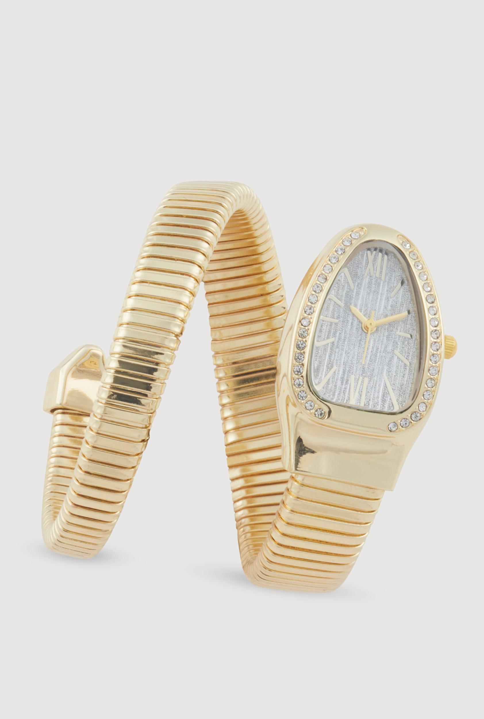 Womens Rhinestone Studded Snake Watch Product Image