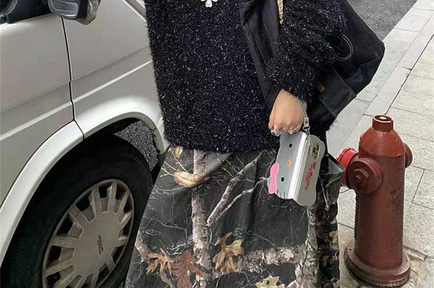 V-Neck Glitter Sweater Product Image