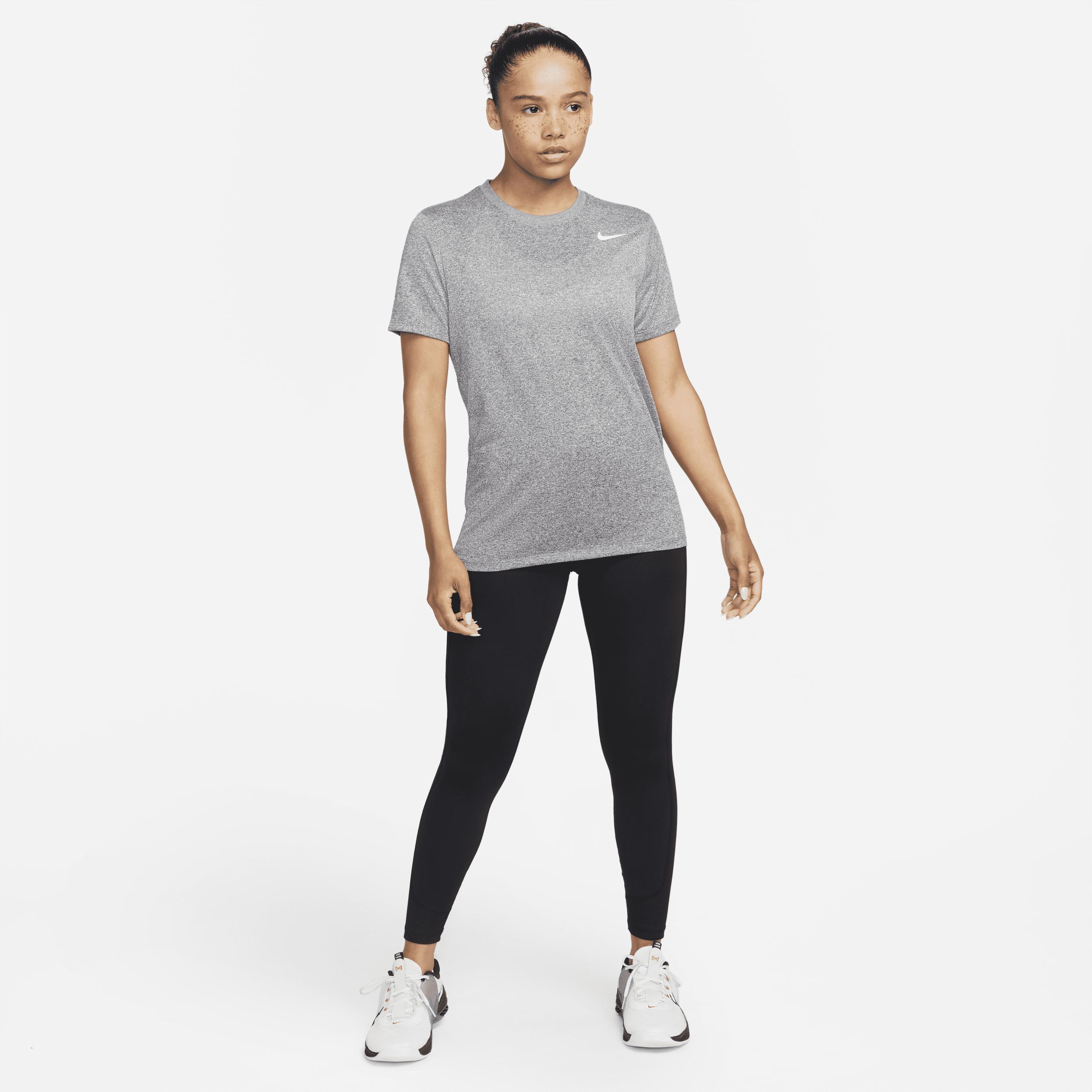 Women's Nike Dri-FIT Tee, Size: Large, Black Grey Product Image