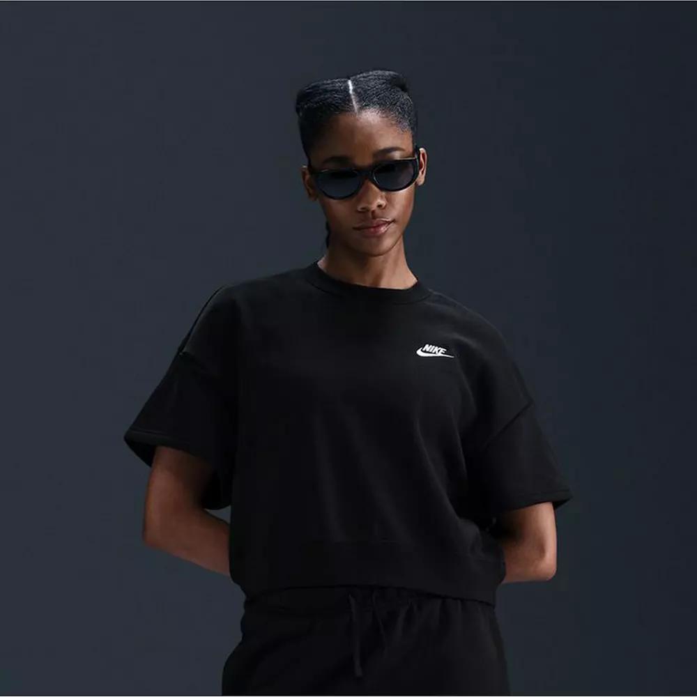 Women's Nike Sportswear Club Fleece Top, Size: XXL, Black Product Image