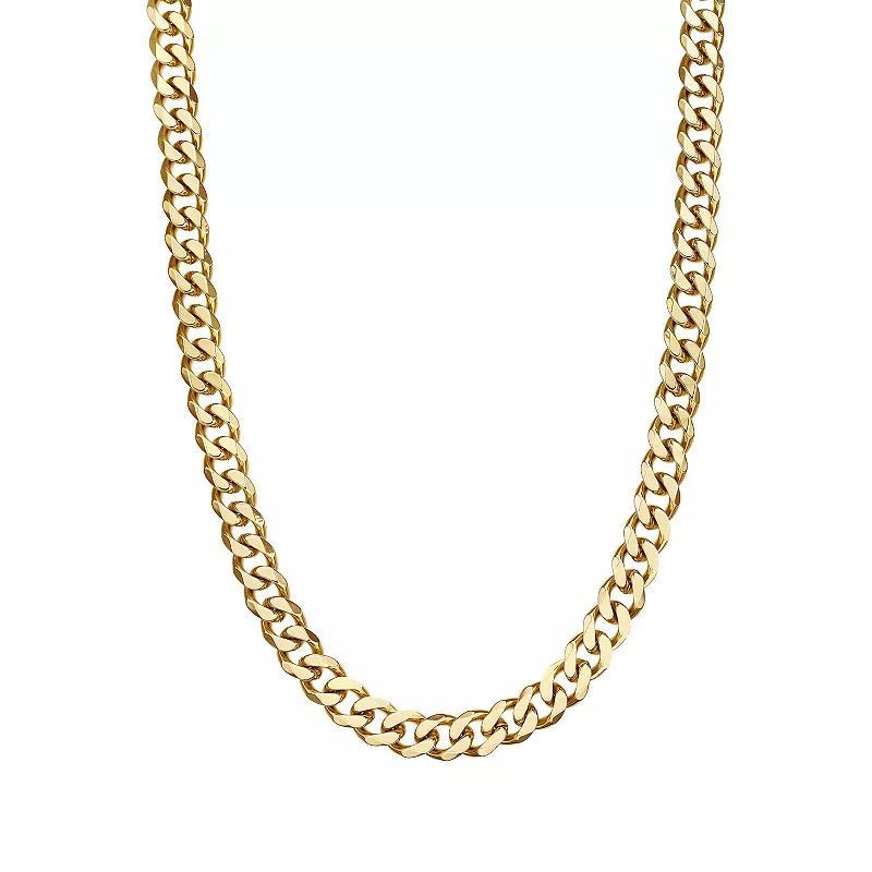 Men's LYNX Stainless Steel Curb Chain Necklace, Size: 20", Gold Tone Product Image
