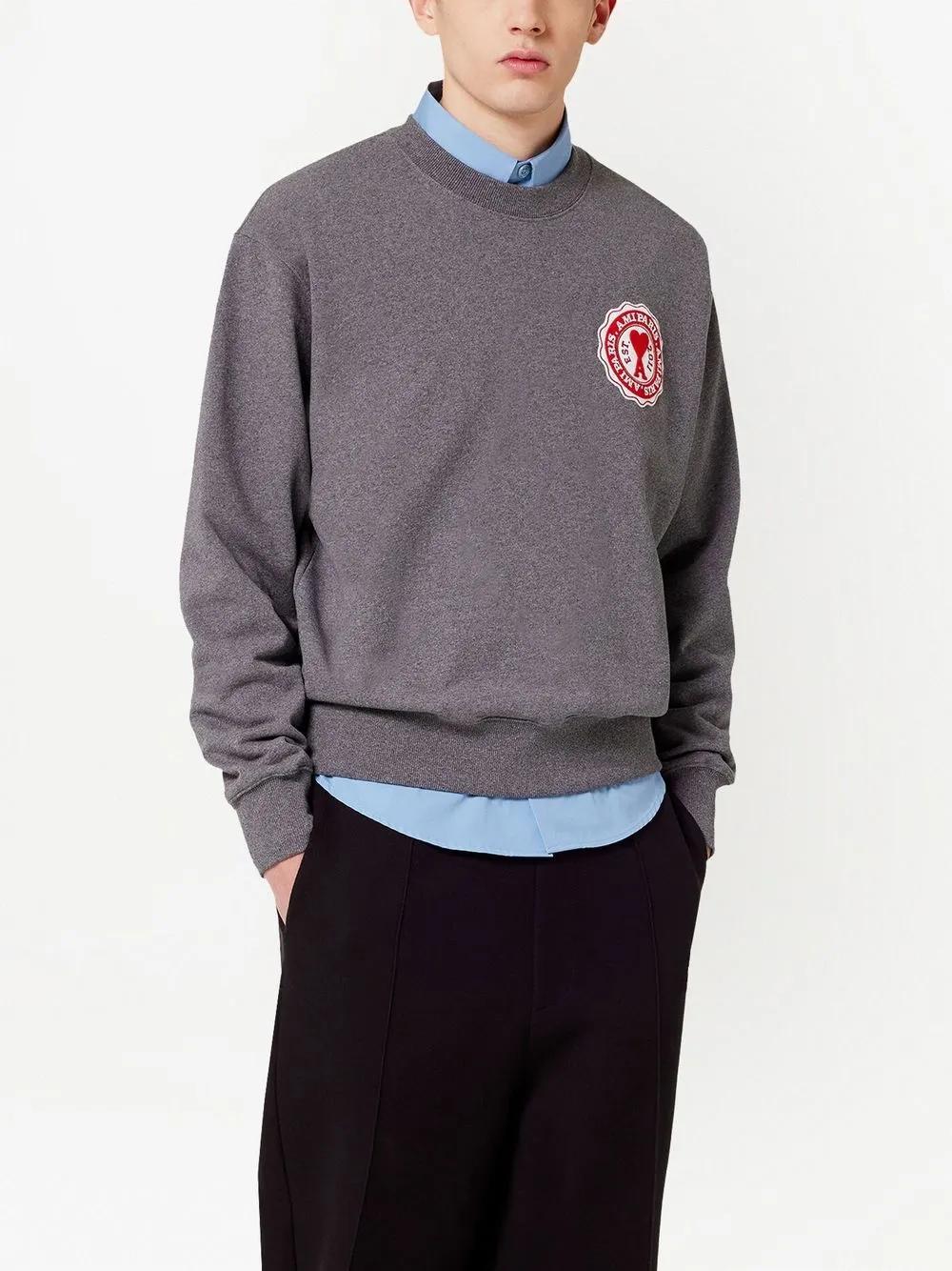logo-patch organic-cotton sweatshirt Product Image