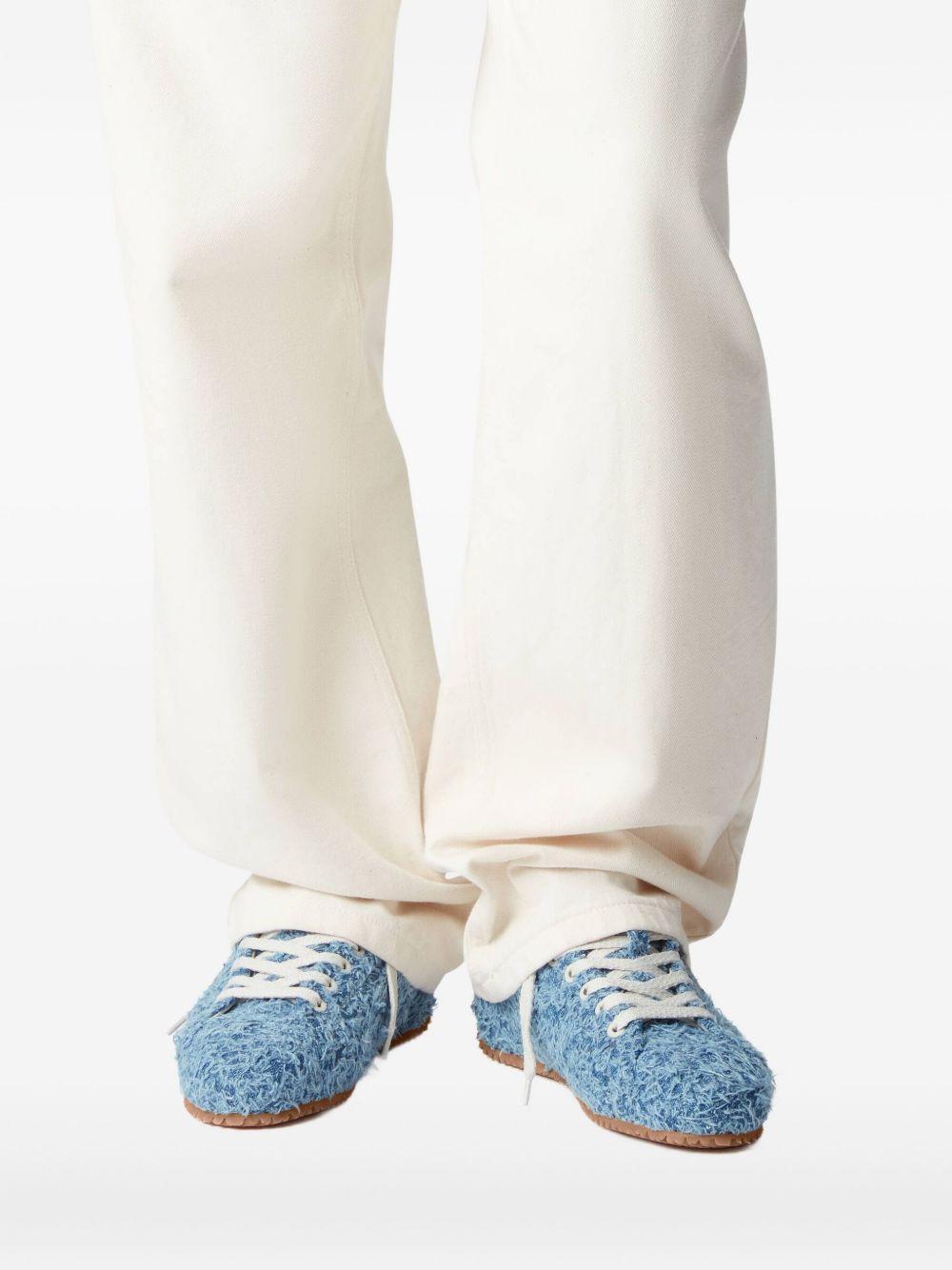 Tact fuzzy-textured lace-up sneakers Product Image