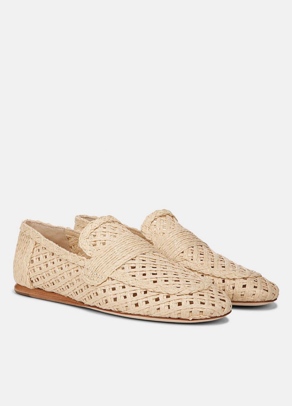 Womens Davis Raffia Loafer, Natural, Size 5 Vince Product Image