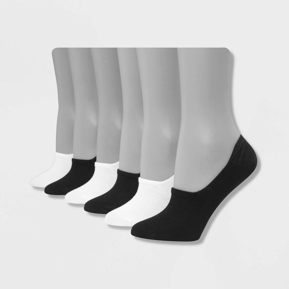 Hanes Womens Performance Invisible Liner Socks, Sneaker Cut, 6-Pairs Black 5-9 Product Image