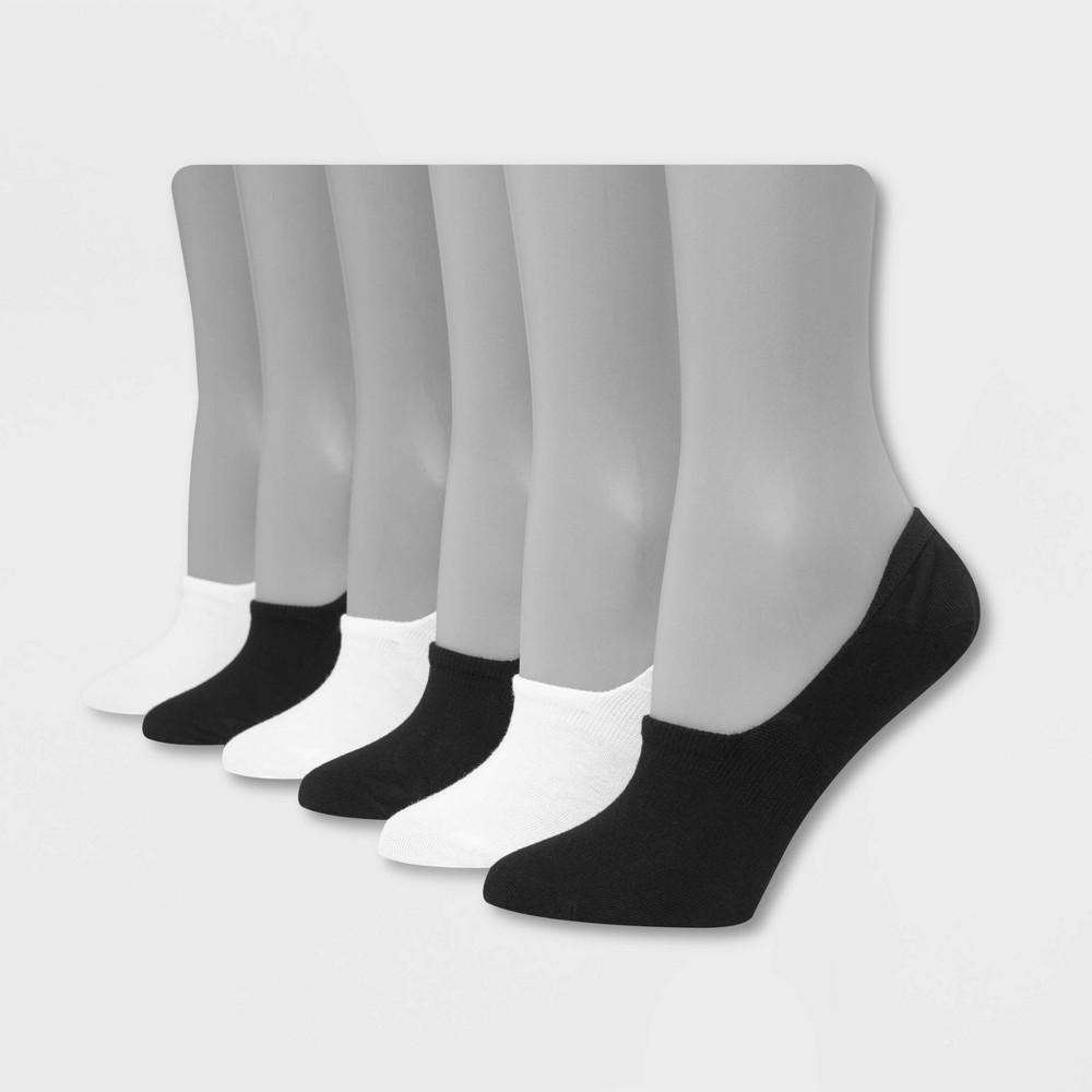 Hanes Womens Performance Invisible Liner Socks, Sneaker Cut, 6-Pairs Black 5-9 Product Image