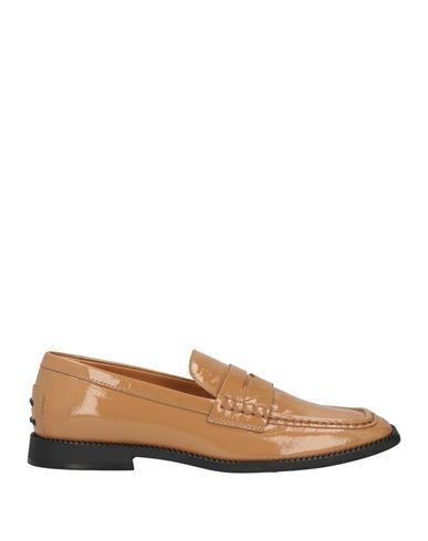 TOD'S Woman Loafers Camel Size 8.5 Leather In Beige Product Image