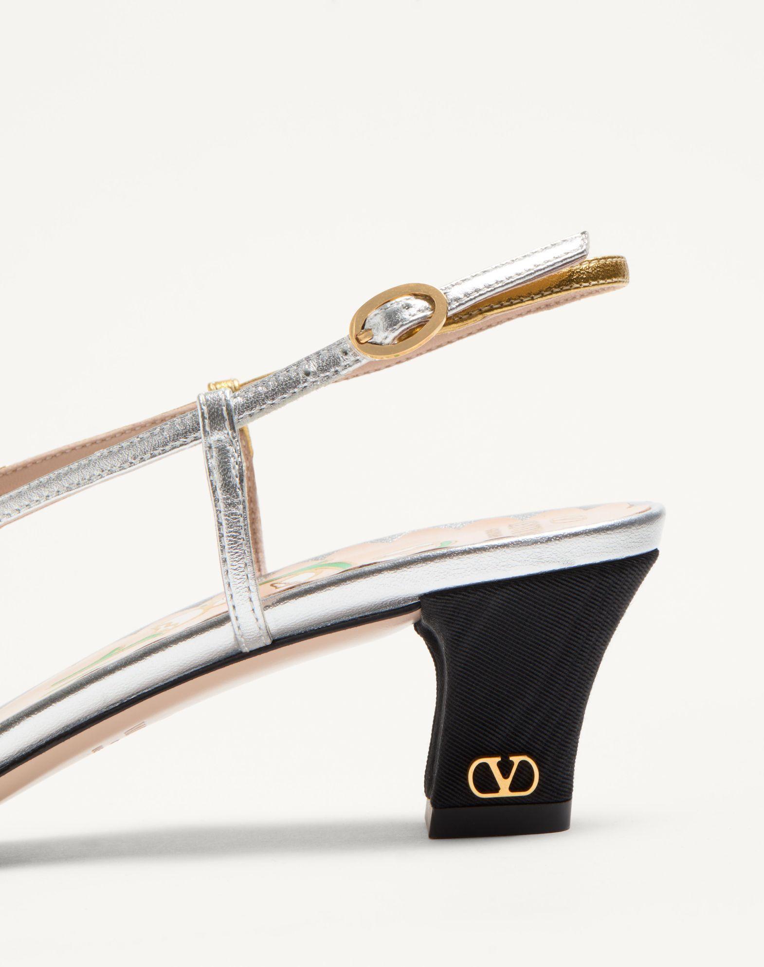 Bowow Slingback Pumps In Moirè Fabric 45Mm Product Image