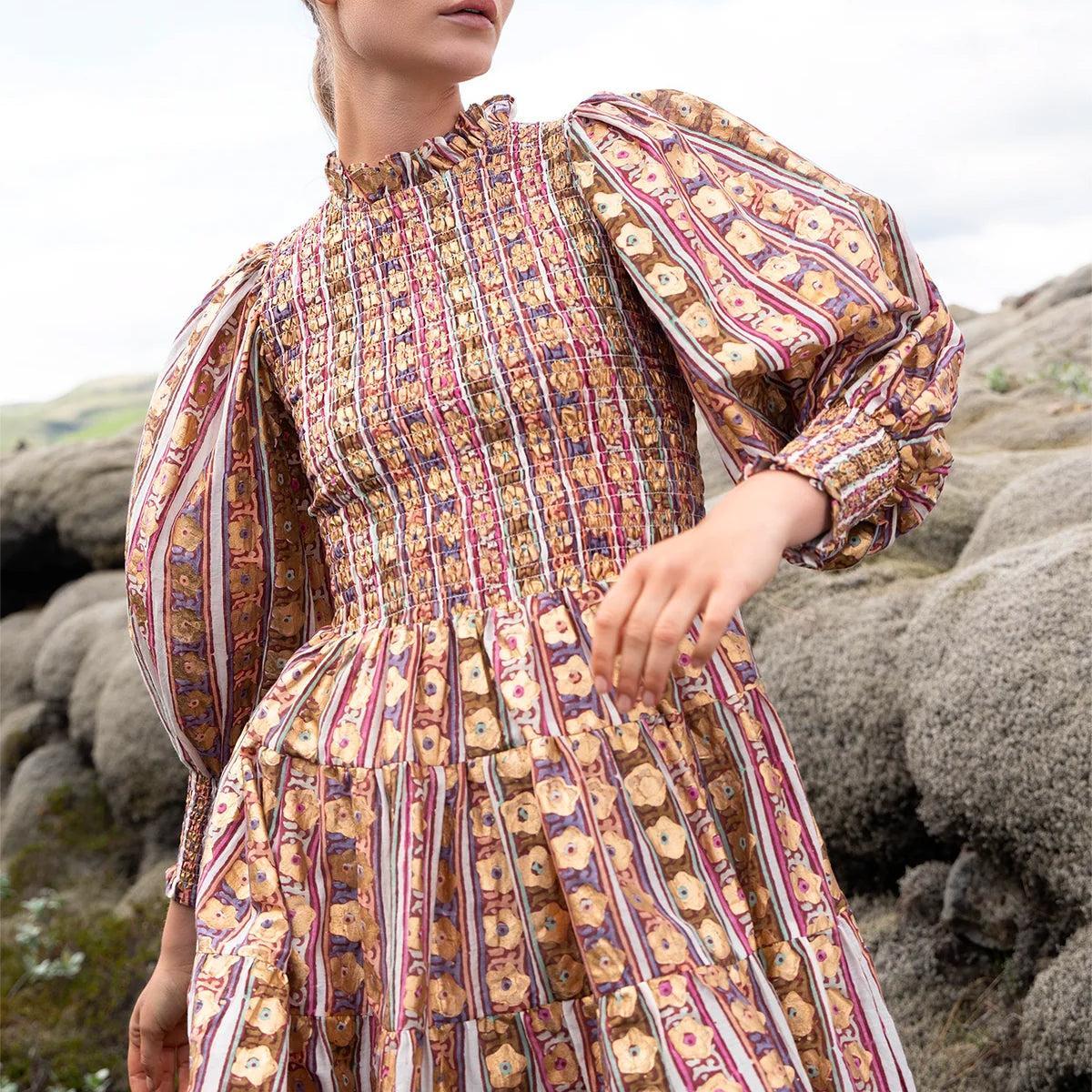 Smocked Flirty 3/4 Sleeve Product Image